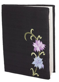 Floral embroidered notebook